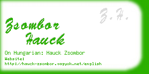 zsombor hauck business card